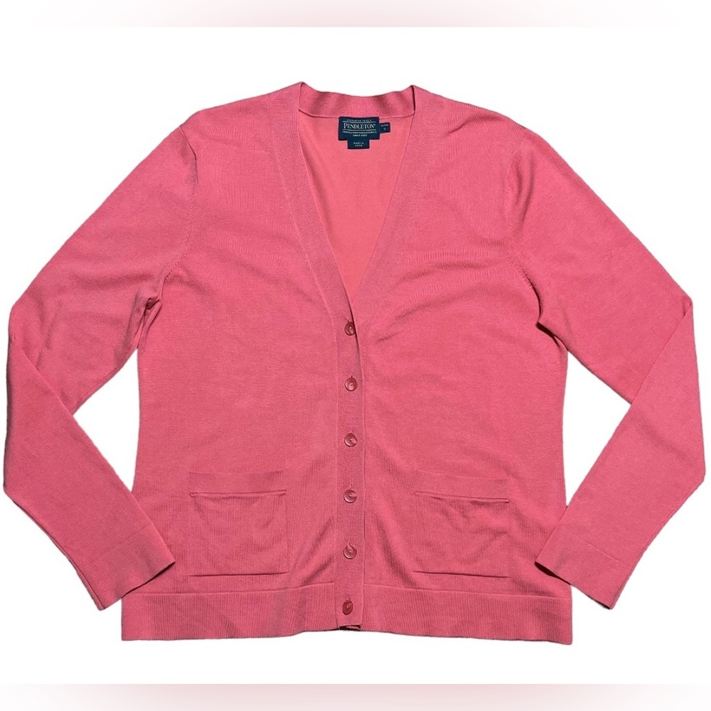 Pendleton Silk Blend Button Cardigan Sweater In M… - image 1